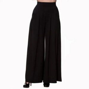 Top Vintage Banned Retro 70s Indiana Night Black Trousers  Size XS NWT